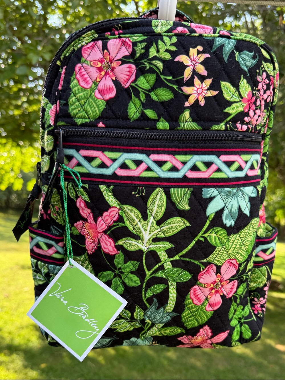 Vera Bradley Botanica Lola Backpack 2007 Vintage Floral NWT